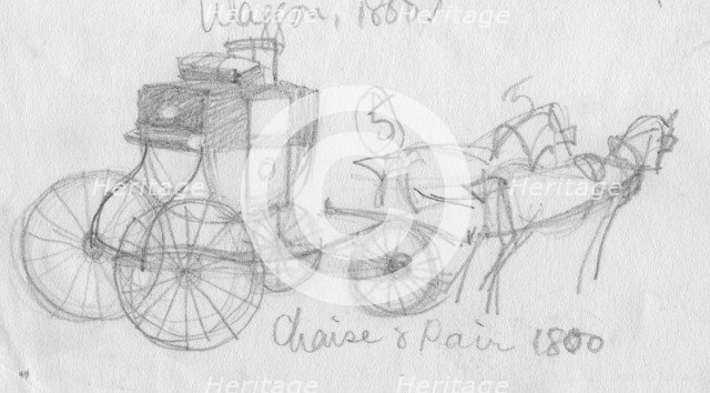 'Chaise and pair, 1800', (c1950).  Creator: Shirley Markham.