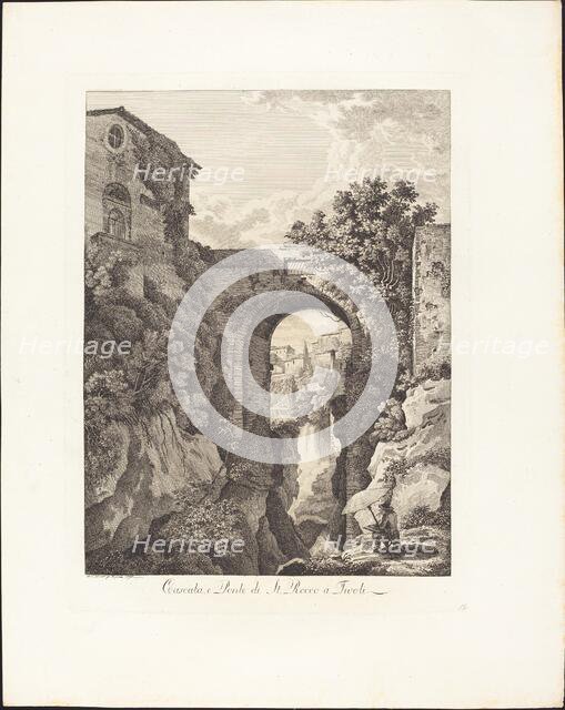 Cascata e Ponte di San Rocco a Tivoli, 1795. Creator: Albert Christoph Dies.