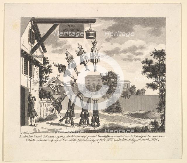 Frontispiece to Clubbe's Physiognomy (or the Weighing House), 19th century. Creator: Unknown.