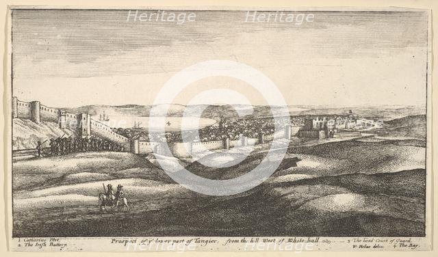 Prospect of ye lower part of Tangier, from the hill West of White-hall, 1669-73. Creator: Wenceslaus Hollar.