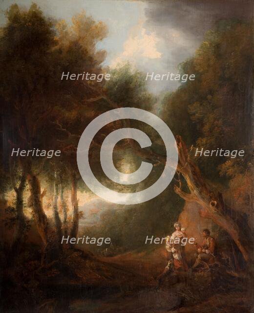A Wooded Landscape, Autumn Evening, probably c.1800.  Creator: Unknown.