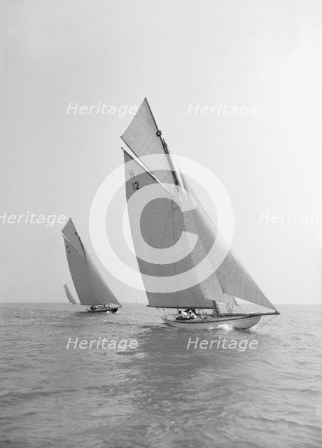 'The Truant' racing upwind, 22nd May 1911. Creator: Kirk & Sons of Cowes.