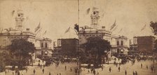 The Populace Begin to Gather in Front of the City Hall , 1860. Creator: Edward Anthony.