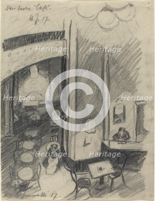 Das leere Café (The Empty Café), 1917. Creator: Walter Gramatté.