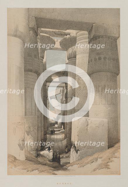 Egypt and Nubia, Volume II: Karnak, 1847. Creator: Louis Haghe (British, 1806-1885); F.G.Moon, 20 Threadneedle Street, London.