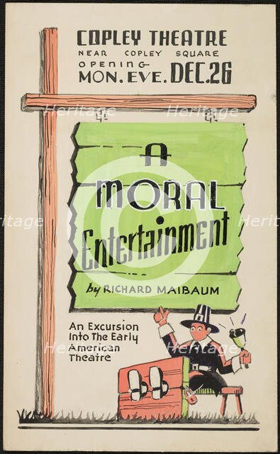 A Moral Entertainment, Boston, 1938. Creator: Unknown.