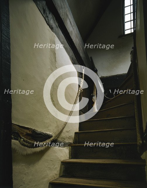 First floor staircase, Boscobel House, Shropshire, 1991. Artist: Unknown
