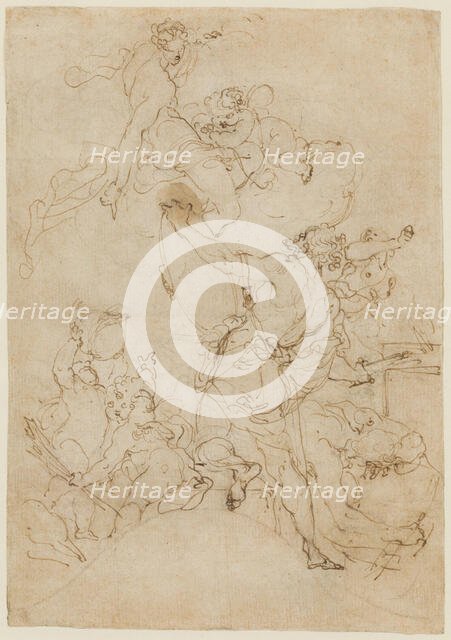 Venus Ordering Armor for Aeneas at Vulcan's Forge, 18th or early 19th century. Creator: Gaetano Gandolfi.