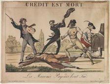 Crédit est Mort (Credit is dead), Early 19th cen.. Artist: Anonymous  