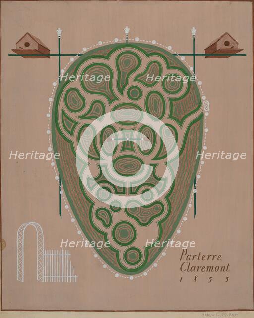 Parterre Claremont, c. 1936. Creator: Helen Miller.