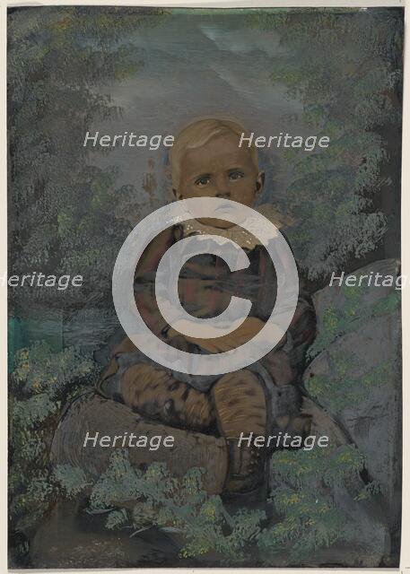 Portrait of small child in nature, 1860s-1880s. Creator: Unknown.