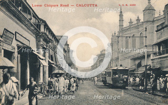 'Lower Chitpore Road - Calcutta', c1910. Artist: Unknown.