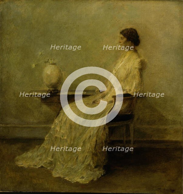 Lady in White (No. 2), ca. 1910. Creator: Thomas W Dewing.