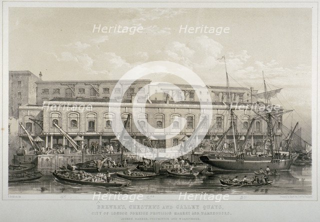 Brewer's Quay, Chester Quay and Galley Quay, Lower Thames Street, City of London, 1846. Artist: F Bedford