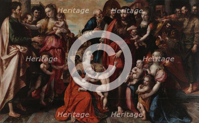 Christ Blessing the Children (Let the little children come to me), 1585. Creator: Vos, Maerten, de (1532-1603).