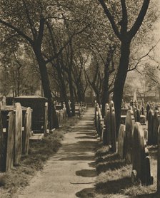 'In the Dissenters' Disused Burial Ground at Bunhill Fields', c1935. Creator: Taylor.
