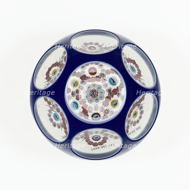 Paperweight, Baccarat, c. 1845-60. Creator: Baccarat Glasshouse.
