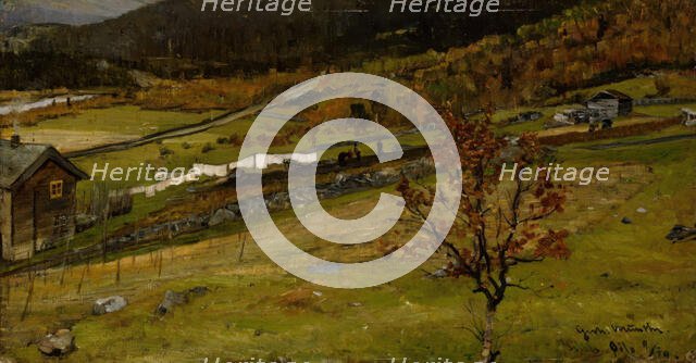 Autumn Landscape, Oylo, 1879. Creator: Gerhard Munthe.