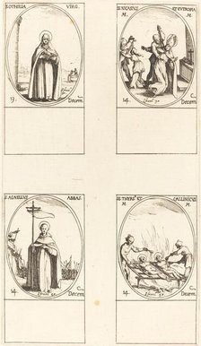 St. Othilia; Sts. Nicasius & Eutropia; St. Agnelus; Sts. Thyrs' & Callinicus. Creator: Jacques Callot.