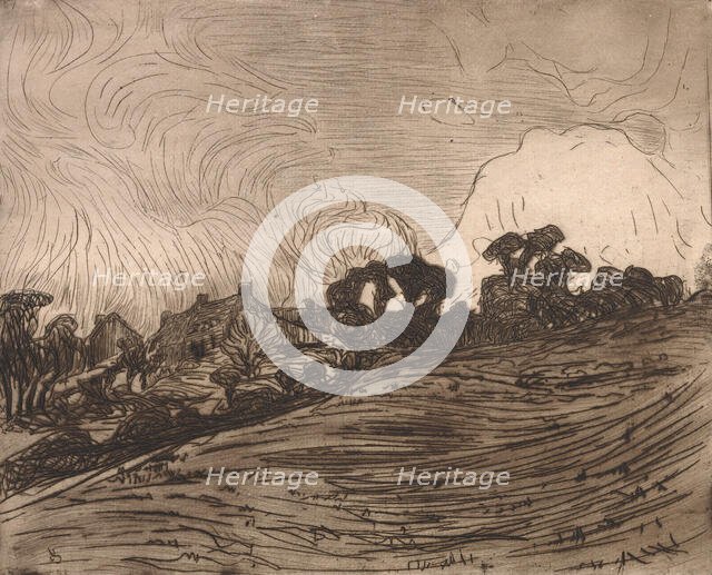 Paysage avec Maisons et Arbres (Landscape with Houses and Trees), 1893. Creator: Roderic O'Conor.