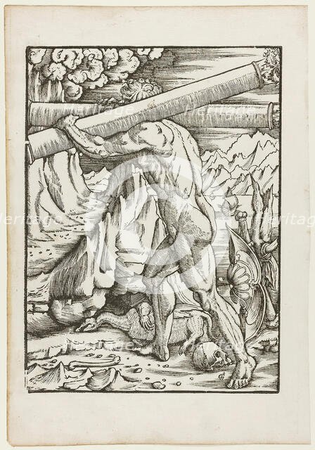 The Labors of Hercules: The Pillars of Hercules, c. 1528. Creator: Gabriel Salmon.