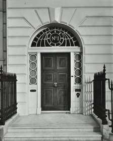 1 Upper Wimpole Street, Westminster LB, London: doorway, 1956. Creator: Unknown.