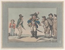 Preparing for a Duel, January 12, 1795., January 12, 1795. Creator: Thomas Rowlandson.
