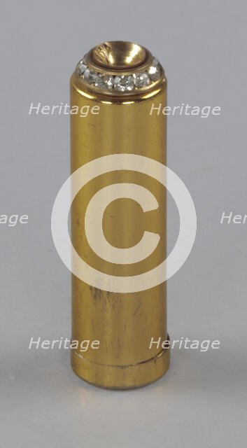 Metal lipstick holder from Mae's Millinery Shop, 1941-1994. Creator: Unknown.