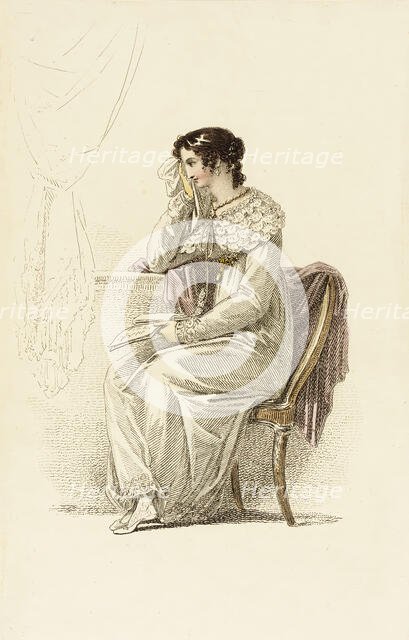 Fashion Plate (Opera Dress), 1814. Creator: Rudolph Ackermann.