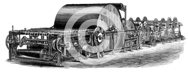 The International Exhibition - cotton manufacture: Harrison's sizing-machine, 1862.  Creator: Unknown.