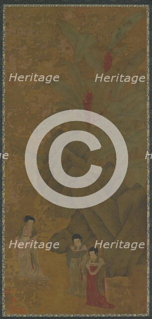 Promenading Ladies, Probably Yuan dynasty, (14th century ?). Creator: Unknown.