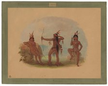 Three Woyaway Indians, 1854/1869. Creator: George Catlin.