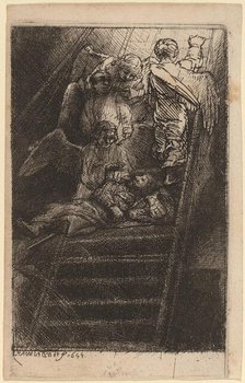 Jacob's Ladder, 1655. Creator: Rembrandt Harmensz van Rijn.