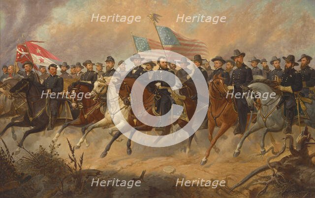 Grant and His Generals, c. 1865. Creator: Ole Peter Hansen Balling.