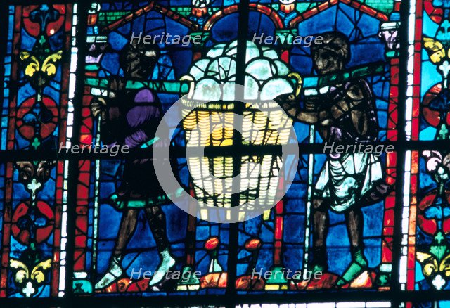 The Bakers, stained glass, Chartres Cathedral, France, 1194-1260. Artist: Unknown