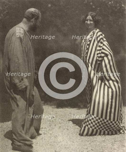 Gustav Klimt and Emilie Flöge, c. 1909. Creator: Böhler, Heinrich (1881-1940).
