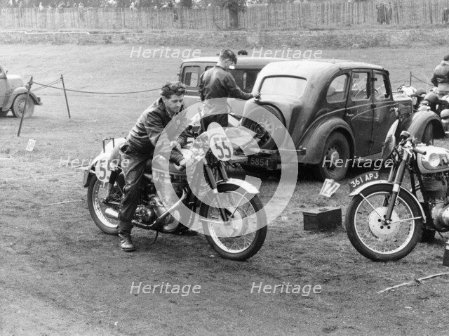BSA motorbike, Crystal Palace, Sydenham, 1956. Artist: Unknown