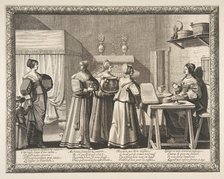 Presents Offered to the Bride (Les Présents offerts à la Mariée), ca. 1633. Creator: Abraham Bosse.