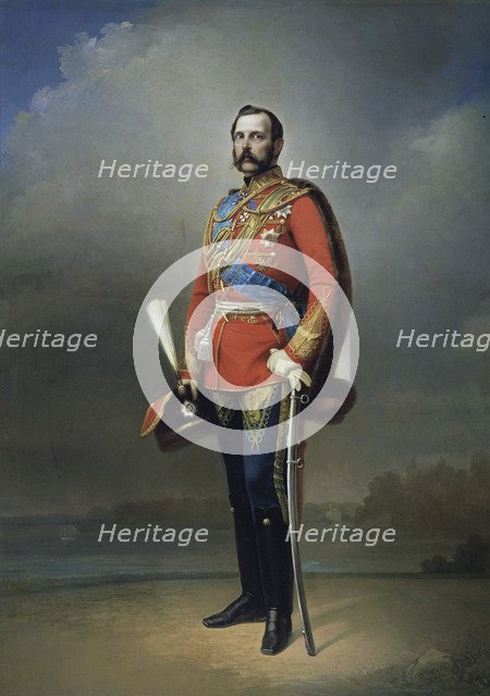 Portrait of Emperor Alexander II', (1818-1881), 1873. Creator: Lavrov, Nikolai Andreevich (1820-1875).