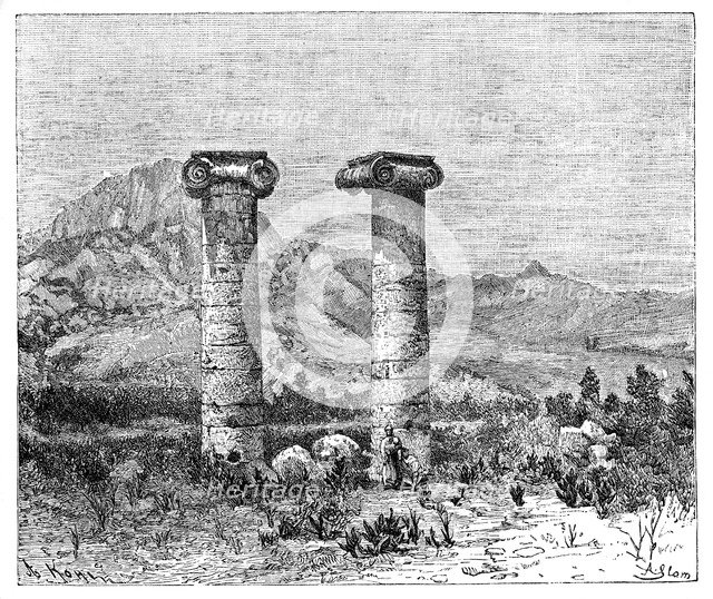 Columns of the Temple of Cybele, Sardes (Sardis), Turkey, 1895. Artist: Unknown