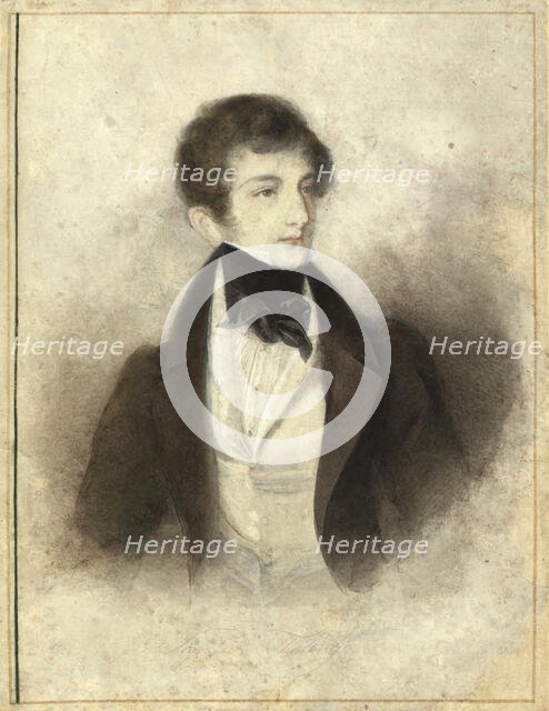 Portrait of the pianist and composer Sigismund Thalberg (1812-1871) , 1829. Creator: Agricola, Karl Joseph Aloys (1779-1852).