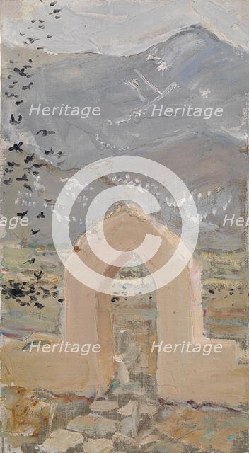 Gate in Taos, 1925. Creator: Akseli Gallen-Kallela.