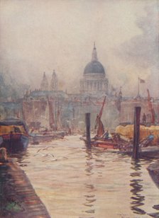 'St. Paul's Cathedral, London', 1910. Artist: William Lionel Wyllie.