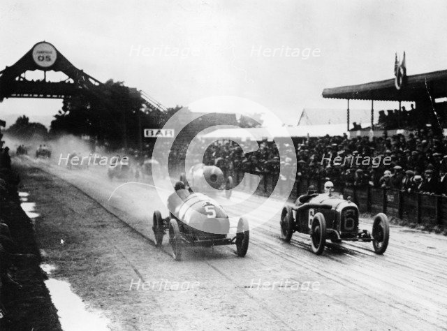 Competitors in the French Grand Prix, Strasbourg, 1922. Artist: Unknown