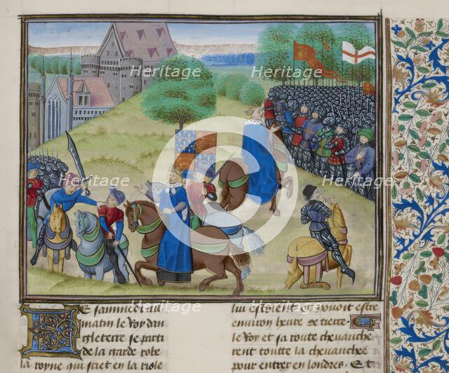 The death of Wat Tyler in 1381 (c1460-1480). Creator: Unknown.