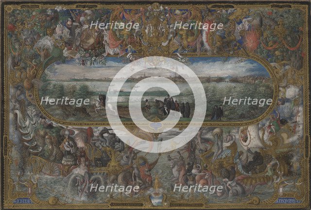 View of Seville, 1573. Artist: Hoefnagel, Georg (1542-1601)