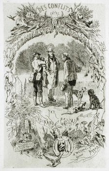Des Conflits entre chasseurs et propriétaires, 1865. Creator: Félicien Rops.
