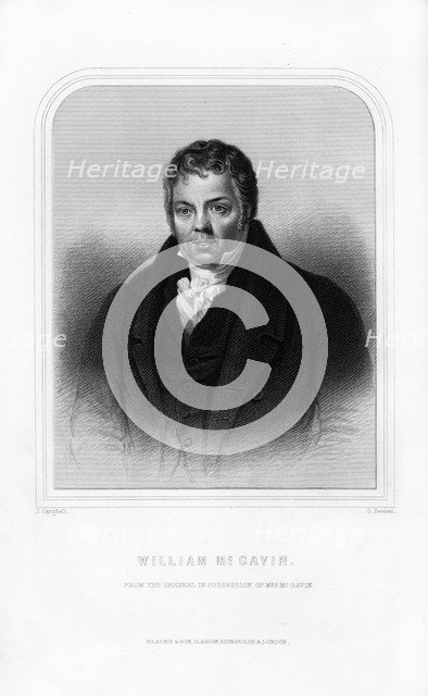 William McGavin, Scottish controversialist, (1870).Artist: S Freeman