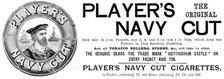 Advertisement for Player's Original Navy Cut cigarettes, 1895. Creator: Unknown.