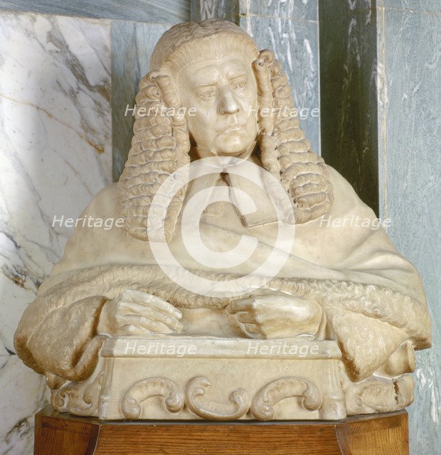 Portrait bust of Lord Brampton, British judge, c late 19th century. Artist: Joseph William Swynnerton